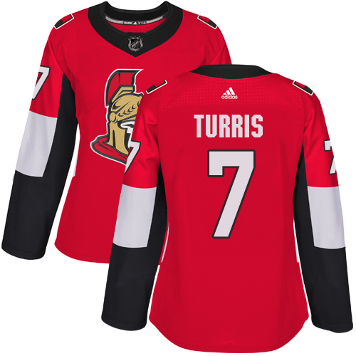 Adidas Ottawa Senators #7 Kyle Turris Red Home Authentic Women Stitched NHL Jersey-0